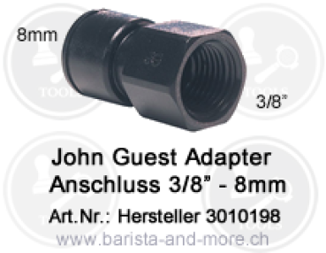 John Guest Gerader Anschluss 3/8 - 8mm [PM450813E]
